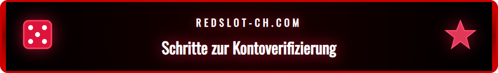 Nahaufnahme des Redslot-Verifizierungsformulars mit Dokumenten.