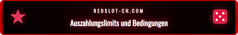 Grafik zu Redslot Auszahlungslimits pro Tag, Woche und Monat.