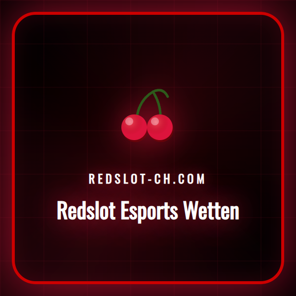 Ein Spieler konzentriert sich auf ein Esports-Match, im Hintergrund das Redslot-Logo.