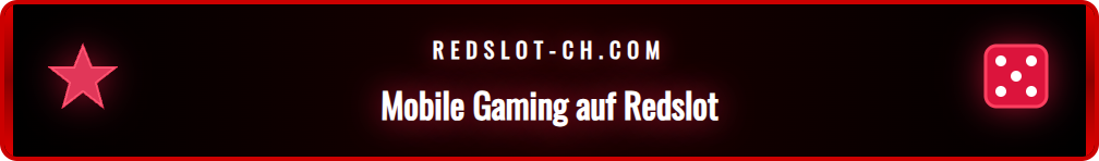 Die mobile Ansicht der Redslot-Webseite auf einem Smartphone in der Schweiz.