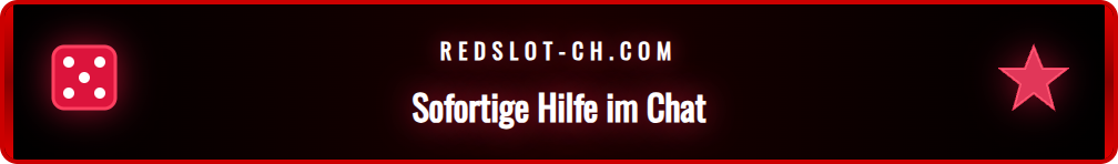 Screenshot des Redslot Live Chat-Fensters auf einem Laptop-Bildschirm.