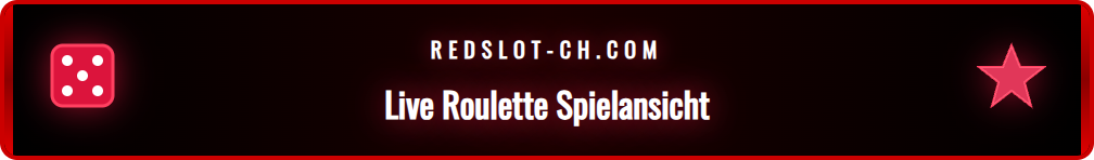 Benutzeroberfläche eines Redslot Live Roulette Spiels mit Wettoptionen.